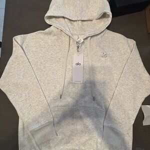 ALO Yoga womens light Gray Hoodie Sweater